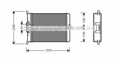 AVA QUALITY COOLING ms6239 -  Теплообменник, отопление салона